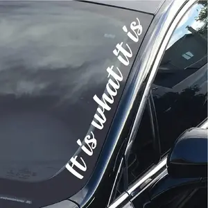 2025 “It is what it is”Premium Quality Side Windshield Banner Decal Sticker Enhance Your Car's Style and Visibility with the decals