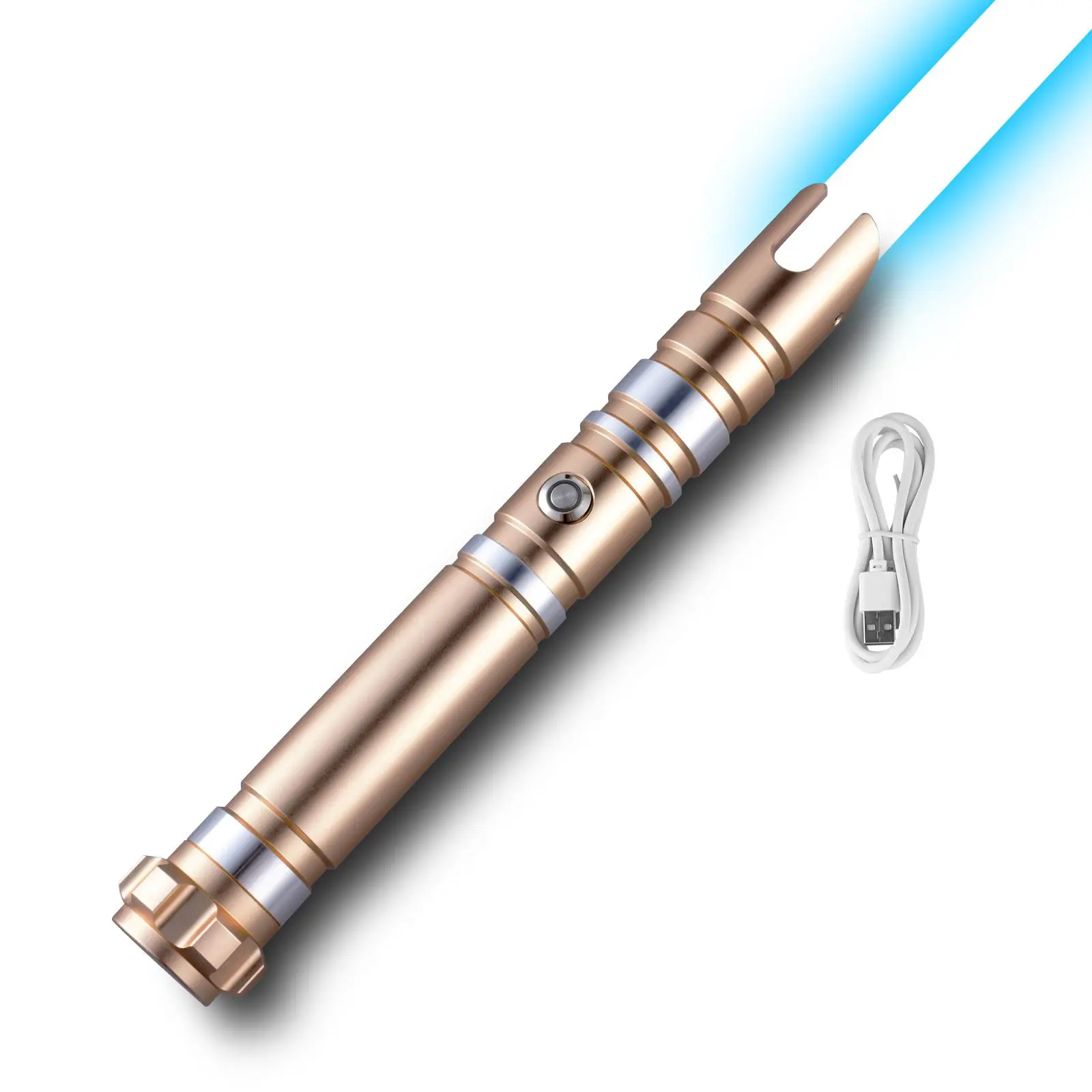 【summerfinds】VEVOR Light Sword, Light up Sword with 12 RGB Colors, FX Sound and Realistic Handle, Rechargeable Light Up Sword Toy for Adults and Kids, Christmas Day, Halloween Cosplay, Birthday, Gold