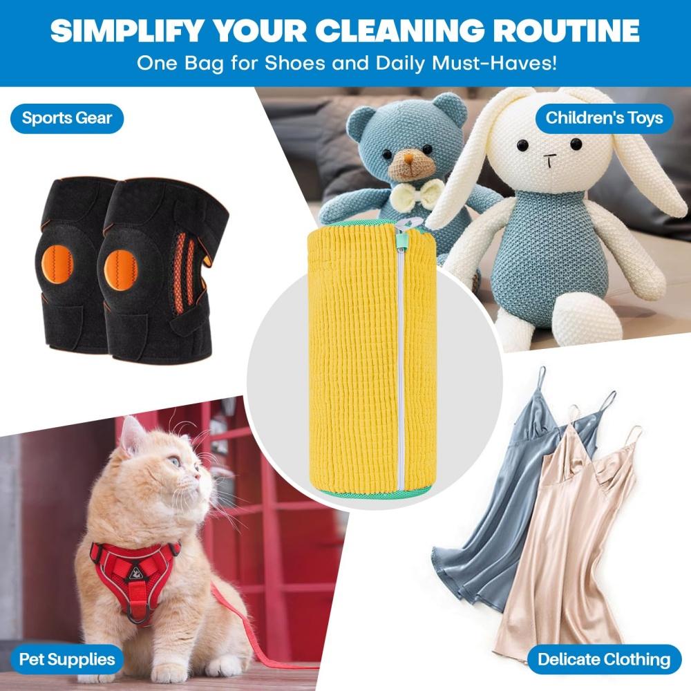 Reusable Shoe Cleaning Bags for Washer and Dryer Shoe Washer Laundry Bags Stain Cleaning Kit for Sneakers Tennis Shoes
