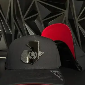 Guatemala Map Patch Hat, Stylish Black Cap with Metal Embossed Map, Patriotic Guatemalan Pride Hat, Flat Brim Snapback for Men & Women, Unique Heritage Gift, Red Underbill Accent