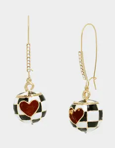 Betsey Johnson GHOUL FRIENDS PUMPKIN HOOK EARRINGS WHITE