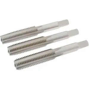 Made in USA Tap Set: M12 x 1.75, 4 Flute, Bottoming Plug & Taper, High Speed Steel, Bright Finish Right Hand, 3 Pc 20431, M12x1.75 Tap, Three Pieces