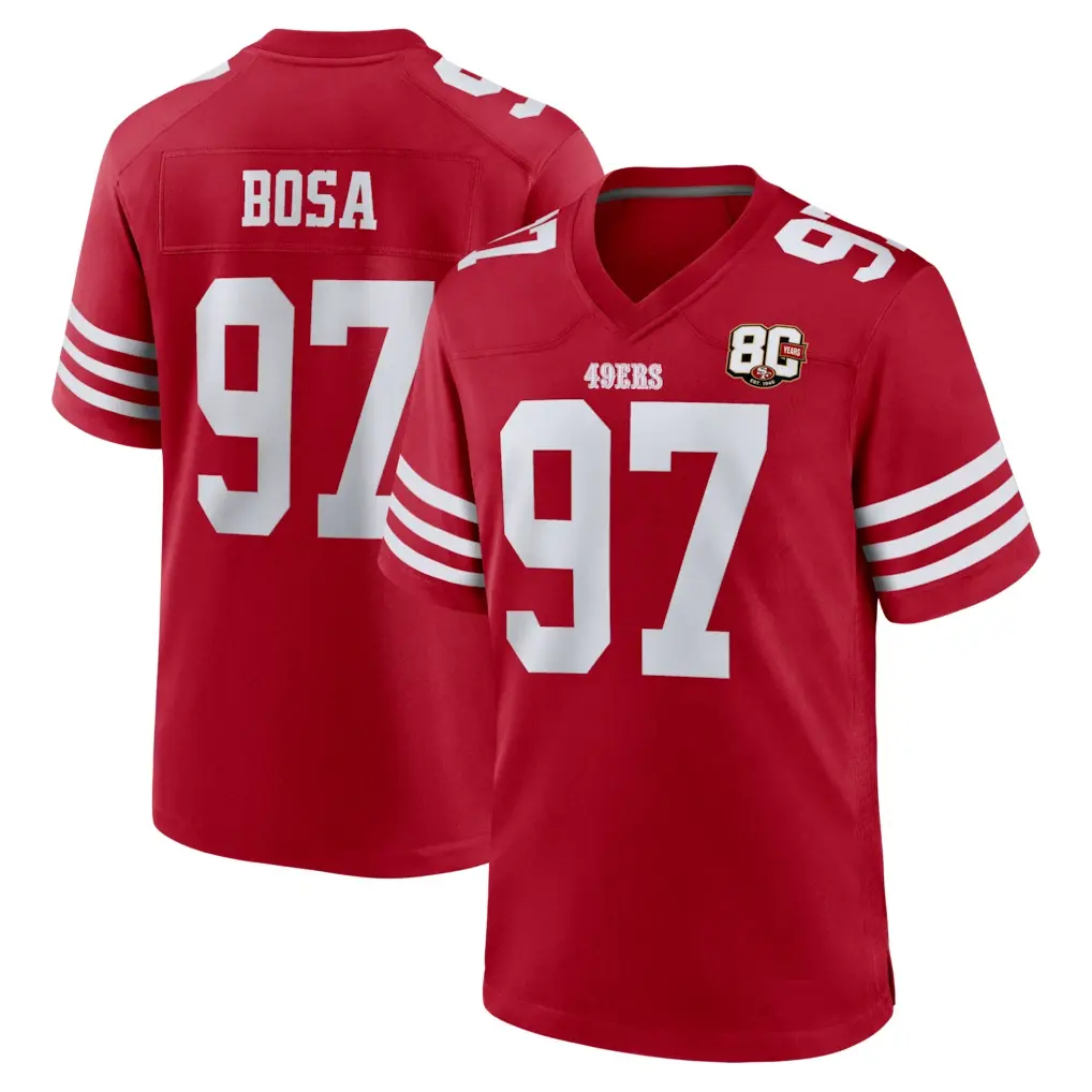 Men's 49er Nick #97 American football jersey, stylish, comfortable and breathable, sports game jersey