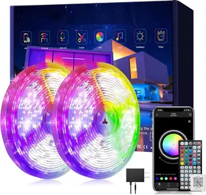 Led Lights for Bedroom 200ft (2 * 100FT) Music Sync Color Changing Led Strip Lights, RGB Led Light Strip with Remote and App Control, Cuttable Led Tape Light for  Decor Gaming Accessories