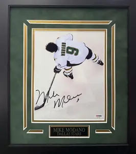 Mike Modano Autographed Hand Signed Custom Framed 8x10 Dallas Stars Photo - PSA/DNA COA