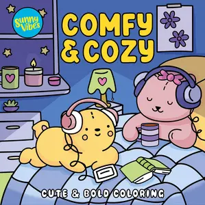 Comfy & Cozy Coloring Book – Bold Animal Scenes to Color – 20 Perforated Pages, Thick Art Paper with Built-In Page Shield – Mindful & Artistic Gift for Kids, Teens & Adults (Vibes), Paperback