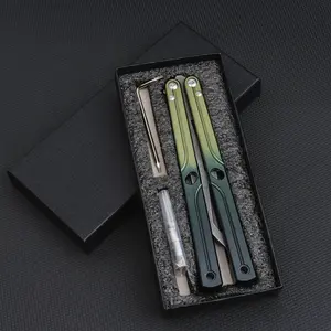 Tgzuo Aluminum Alloy Butterfly Trainer, Outdoor Flip Tool, Cool Hand Tool Toy, High-Quality Balance Metal Butterfly Trainer