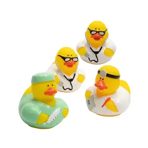 2" Doctor Rubber Ducks with Prescription Pad, Stethoscope & Scrubs - 12 Pc.