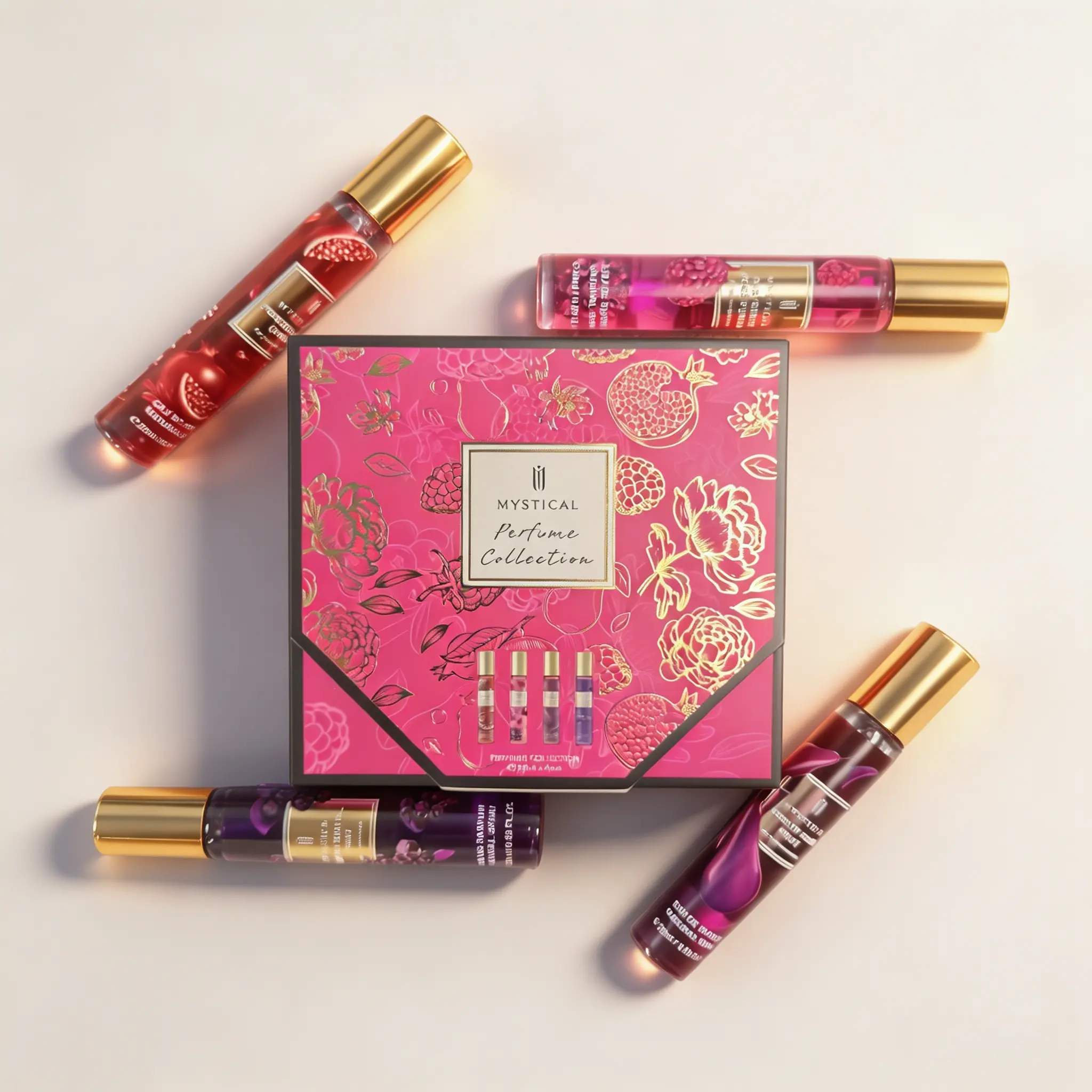 MYSTICAL 4-Piece Floral Perfume Gift Set | Elegant Eau de Parfum Collection | Long-Lasting Luxury Fragrance for Women