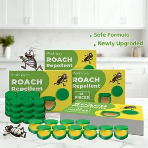 MoonSpry Cockroach Gel Bait - Household Essential Powerful Pest Control, Indoor Outdoor Use for Home Dorm Kitchen with Domino Effect to Eliminate Entire Colonies Indoor-Outdoor Station