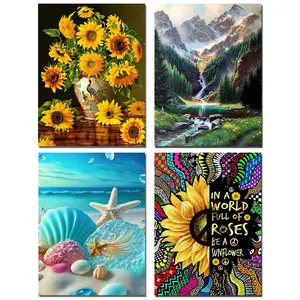 5D Diamond Painting Aurora Scene Mosaic Embroidery Full Round Drill Rhinestone DIY Cross Stitch Craft Set for Household Wall Decoration