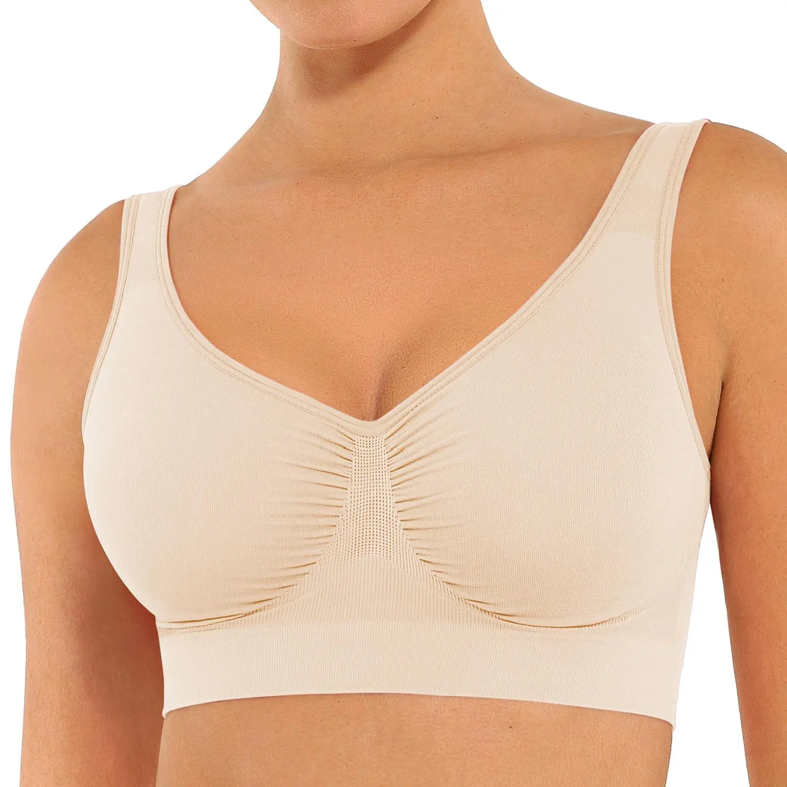 Light Beige Wider strap unpadded bra