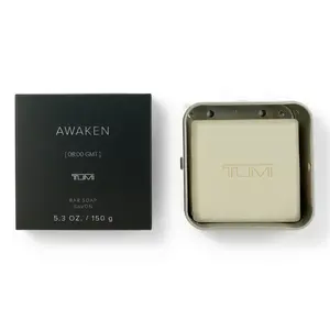 Awaken [08:00 GMT] by Tumi, 5.3 oz Bar Soap for Men with Aluminum Case.