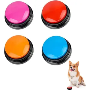 Teach your furry friend to communicate with this Pet Talking Button, perfect for dogs and cats, interactive sound training toy, recordable button for meal time, potty training, fun learning, TikTok trending pet gadget, stimulate intelligence, encourage co