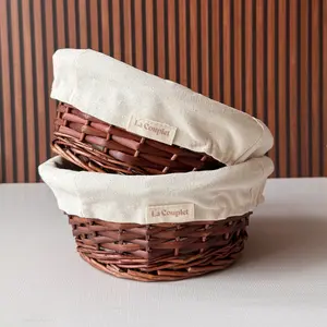 Handmade Round Sourdough Proofing Basket: Bonnet & Brush Included, 9 inches.