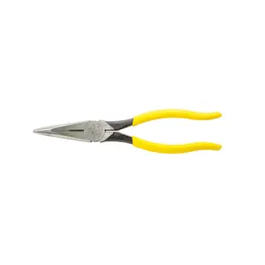 Klein Tools D203-8 Needle Nose Side Cutters, 8-Inch Alligator Pliers with Extended Handle