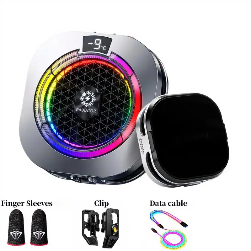 Portable USB Magnetic Charging Phone Cooling Station - 5-Speed Durable Clip-On Cooling Fan, Low-Noise Device for Mobile Gaming, PUBG, CODM