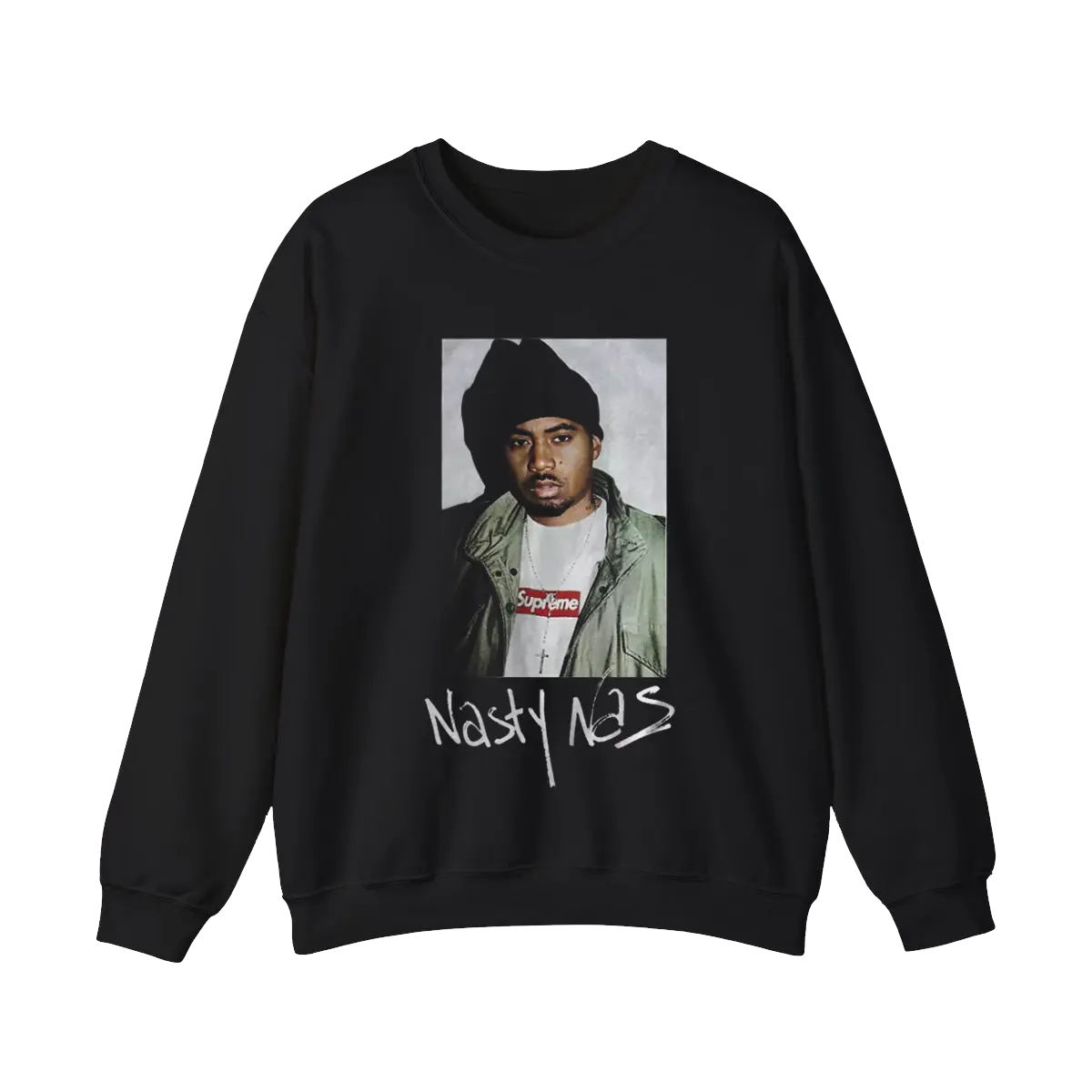 Vintage Rap Nas Illmatic Tee, Hip Hop T-shirt Casual Cotton Fabric Shirt Men's Sweatshirt