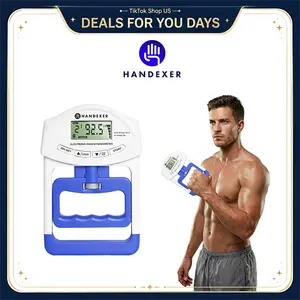 Handexer Digital Hand Dynamometer (198lbs/90kg) - Grip Strength Tester & Adjustable Hand Grip Strengthener with Pretty Grips for Sports, Rehab & Home, summerwins