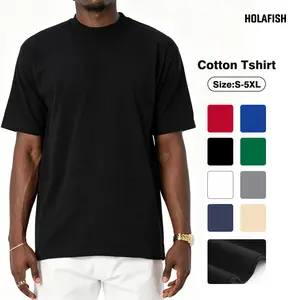 Holafish Menswear 1-3Pcs Men's Cotton Fitted Casual Shortsleeve Round Neck Plain T-Shirt, Classic Unisex Soft Breathable Comfort Fit Tops