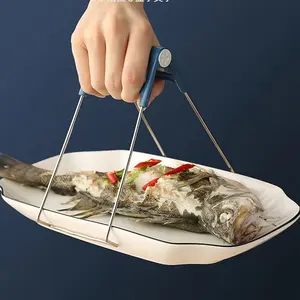 1pc Kitchen Tongs with Handle: Anti-Scalding Clip for Hot Bowls, Pots, Plates & More!