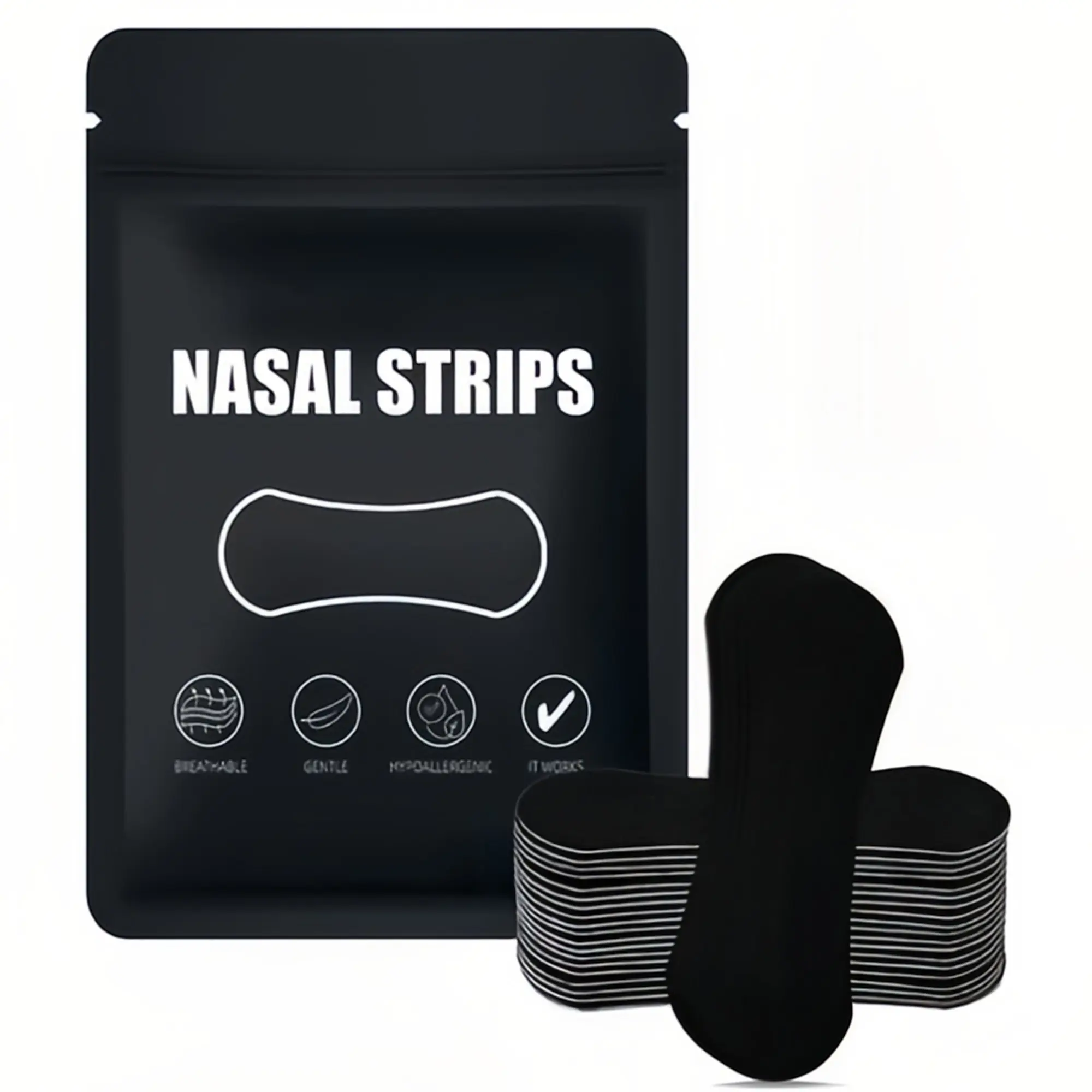 Nasal Strips for Snoring & Sleeping, 30/60/90pcs Oil-Resistant & Sweat-Proof Adhesive Nasal Care Strips, Breathing Nasal Patches, Body Care Kits, Nasal Strips Set Night