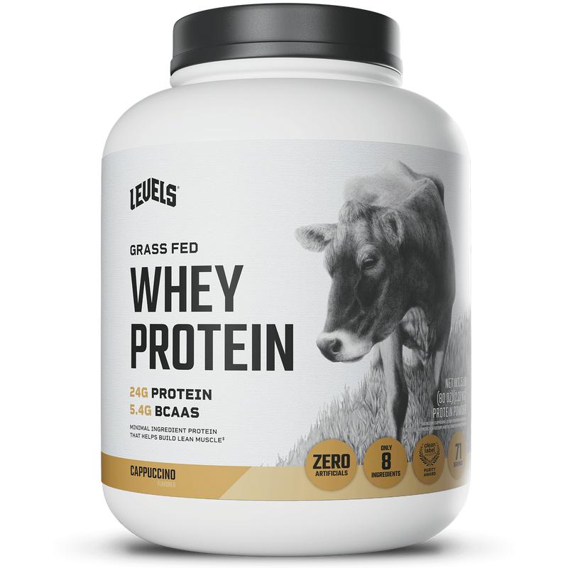 Levels Whey Protein, Grass Fed, No Artificials, 24G of Protein Workout Supplement Fitness Endurance Supplement Mass Gainer