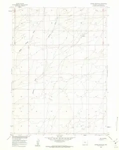 Sooner Reservoir Wyoming USGS Topographic Quadrangle Map, 1960, 1:24000