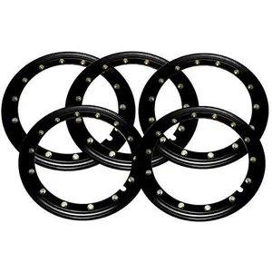 BILLET4X4 Simulated Beadlock Rings 16 inch - Black (Set of 5 - One for Your Spare Wheel Too!)