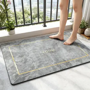 Natural Diatomite Carpet Mat  Non-Slip for Restaurant Bathrooms Commercial Grade Absorption Reduces Slip Hazards in High Traffic Areas rubber quick super soft fluffy  painted door long rug cloud large Reindeer Trees Runner laundry room personalized indoor