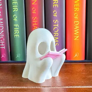 Ghost Reading Tea Light Decor - Elegant Tea Light Decor for Home Decor with Ghostly Charm