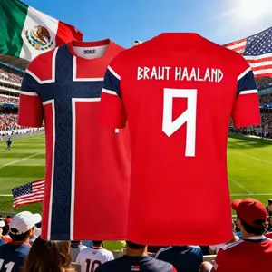 2026 Norway National Team Haaland #9 Home and Away Short-Sleeve Soccer Jerseys