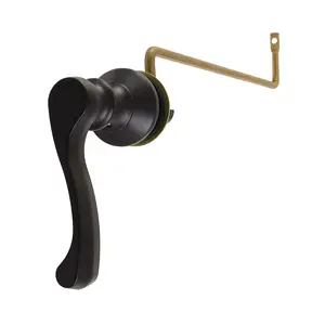 212 MAIN French Side-Mount Toilet Tank Lever Handle, Oil Rubbed Bronze Solid Brass Bathroom Fixture Accessory, ADA Compliant for Toilet Mechanism, Ideal for French Country Decor Bathroom Fixtures