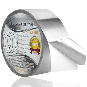 Duct Tape Heavy Duty ,  Aluminum Foil Tape (2"*65Feet,3.9mil),  Metal Ducting Tapes, High Temperature, Dryer Vent Insulation Tape for Ductwork, Sealing, Patching, Furnace, HVAC