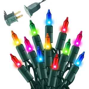Multi-Colored Christmas Mini String Lights, 20FT 100 Count Incandescent  Fairy Lights Plug in, Connectable Christmas Decorations for Indoor Outdoor  Party Garden Yard