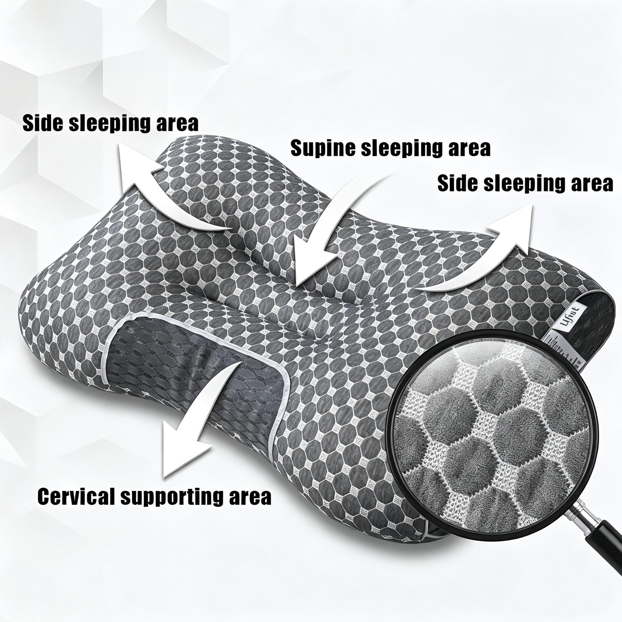 1-Piece High-Quality All-Season Neck Support Pillow Core, Machine Washable, Breathable, Soft Pillows, Ideal for Side Sleepers & Back Sleepers
