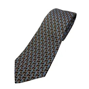 Pre-owned GUCCI Silk Small Leather Goods G Logo Jacquard Tie