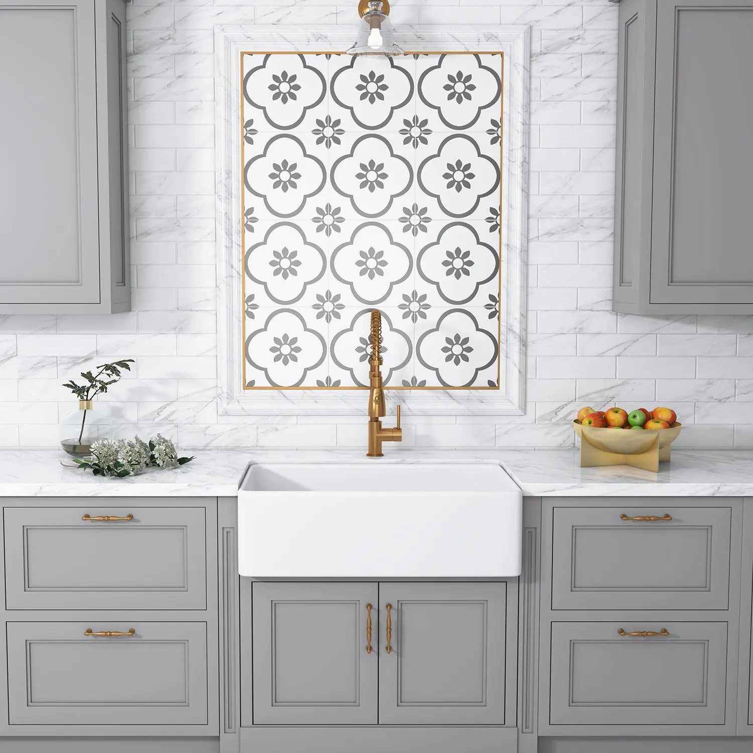 Trento Ceramic 33" Farmhouse Sink
