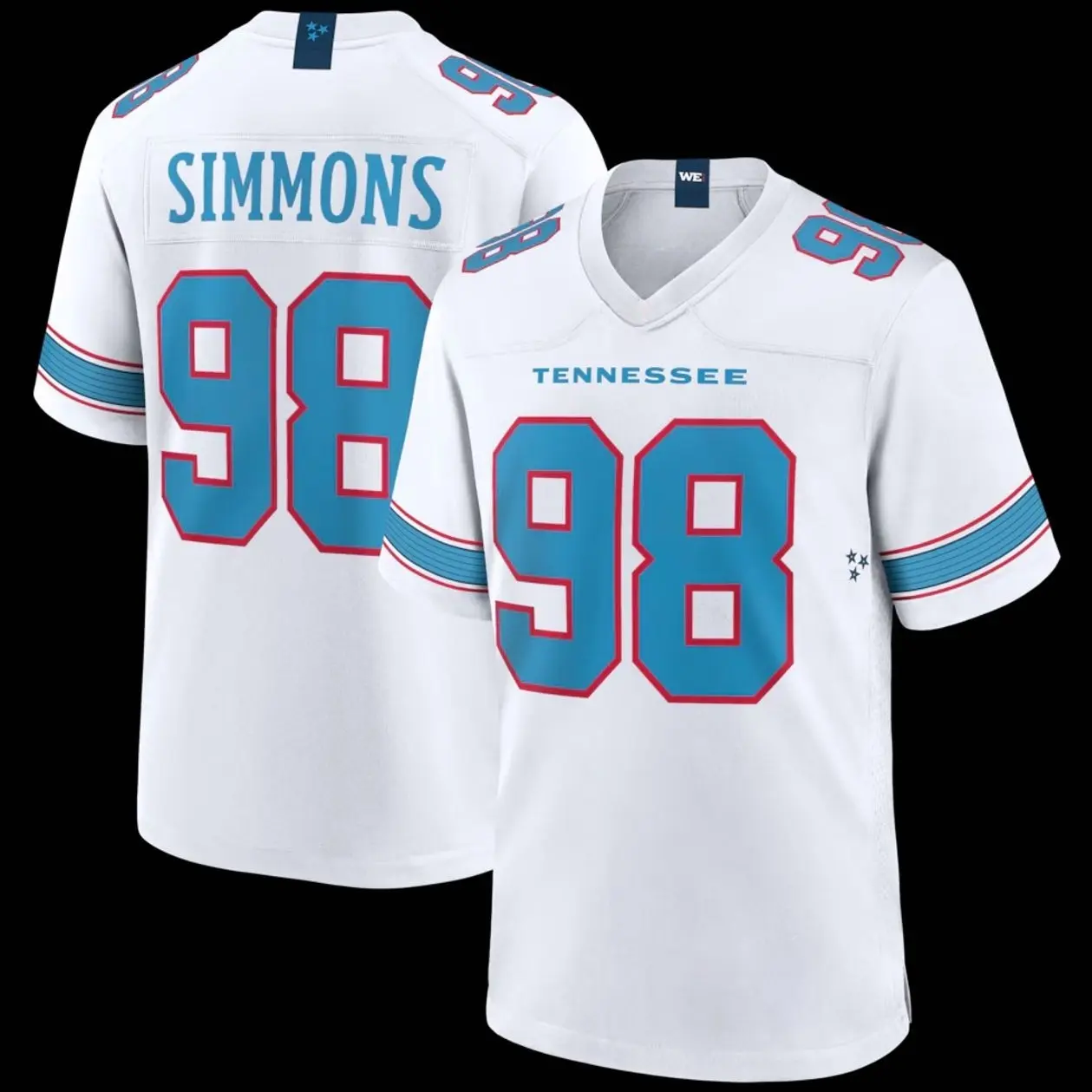 Unisex Football inspired by Titans Simmons 98 Game Player Jersey -  White