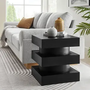 Perpetuate Totem End Table in Black