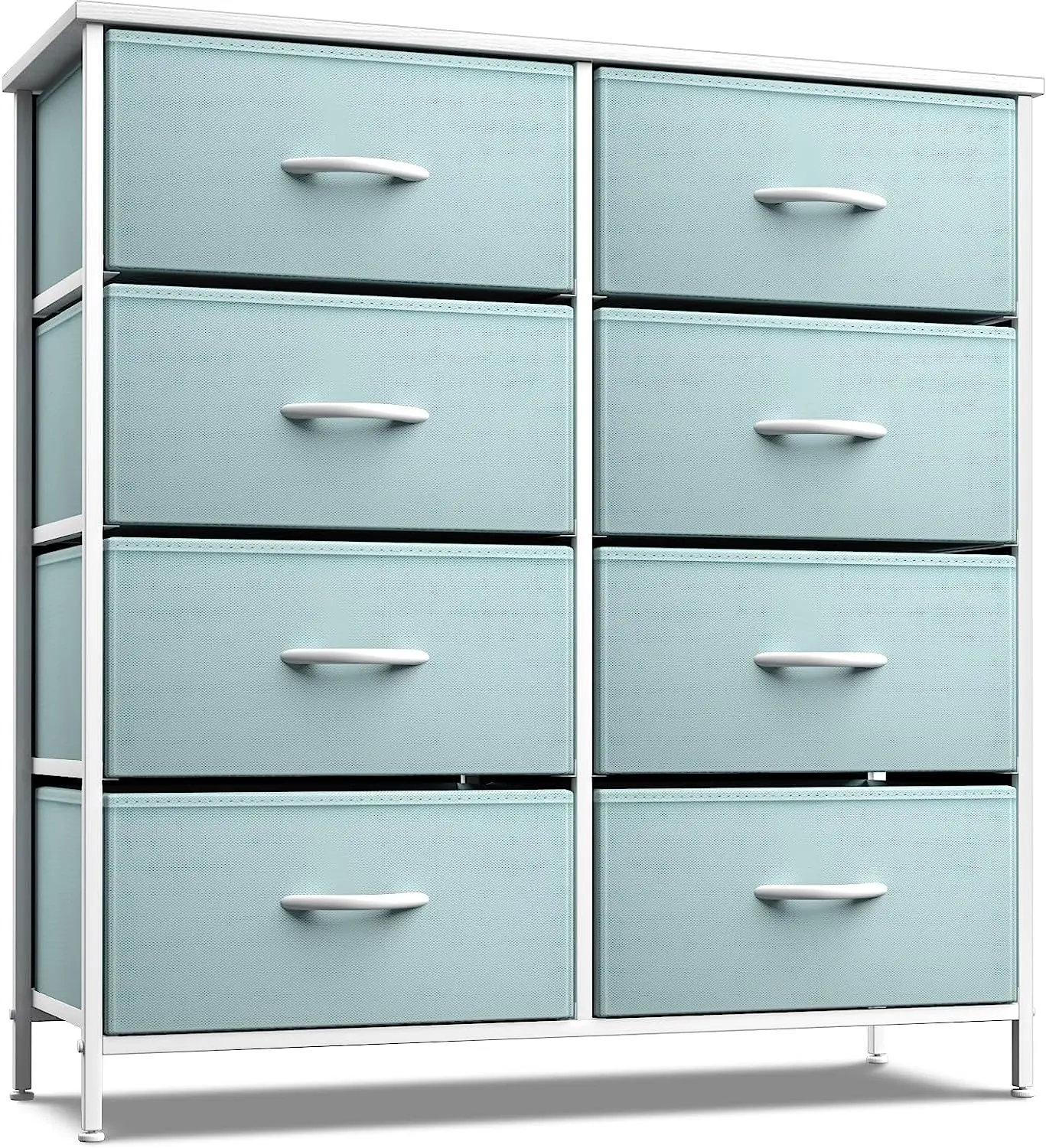 Sorbus Aqua Kids Dresser with 8 Drawers - Storage Unit Organizer Chest for Clothes - Bedroom, Kids Room, Nursery, & Closet (31.5 x 12 x 32-8 Drawer)