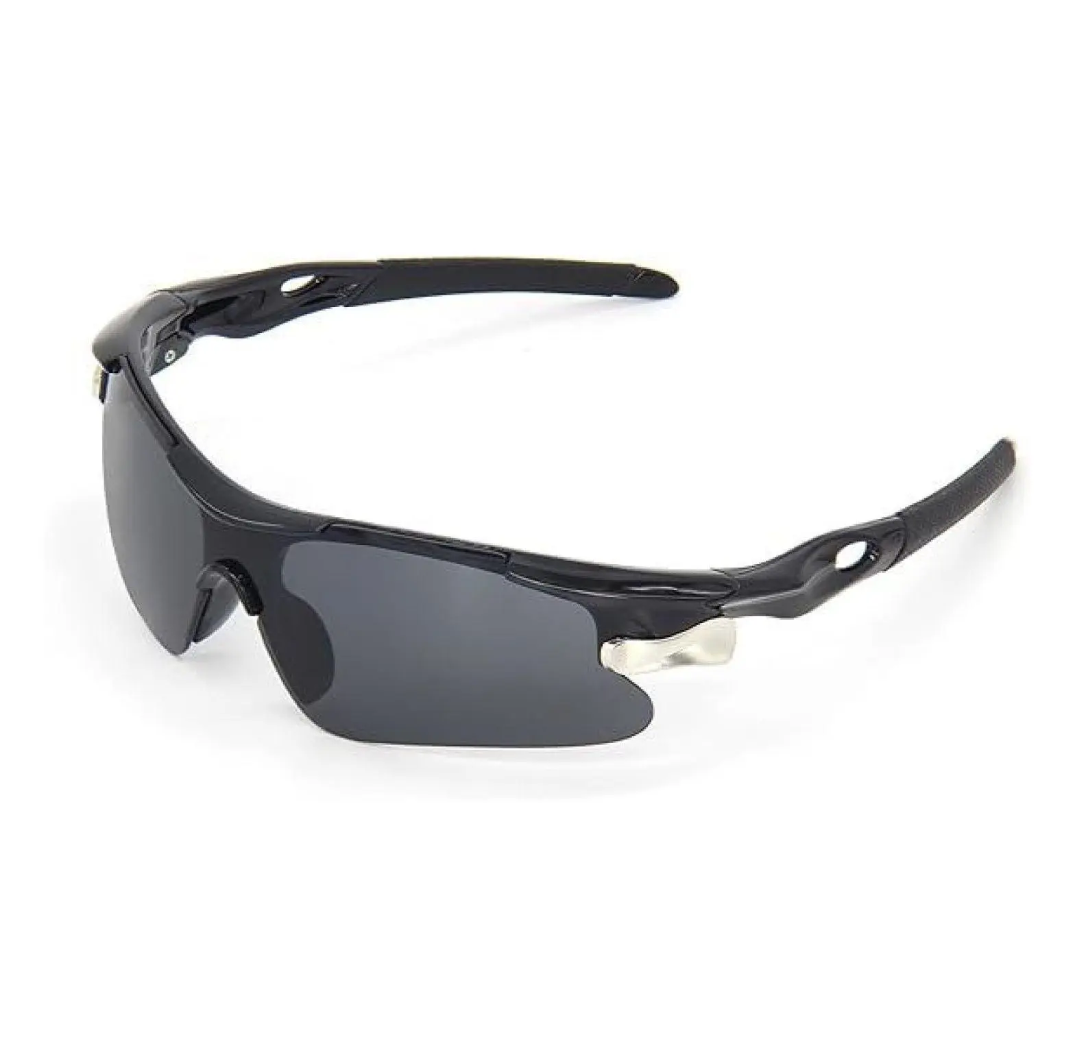 Wrap Around Polycarbonate Dog Sunglasses - Shatterproof, Polarized, Windproof, Lightweight, UV400 Protection, Glare Reduction for Running, Cycling (Black, All Seasons), Wrap Around Sunglasses