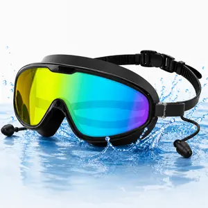 Swimming Goggles, Anti-UV 400 Protection & Leak-Proof Nose Clip Wide View Anti-Fog for Adults & Teens | Pool, Beach & Open Water, Fit Outdoorfun