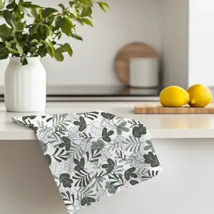 Leaves in Sage | Double-Sided Hand Towel