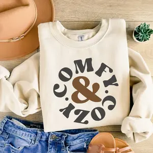 Comfy & Cozy Crewneck Sweatshirt for Women – Fall Winter Lounge Pullover, Soft Oversized Gift Womenswear