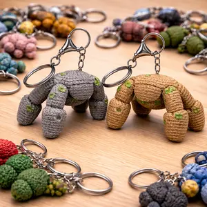 Handmade Crochet Turtle Keychain, Rocky Inspired Amigurumi Bag Charm Gift for Purse Backpack Car