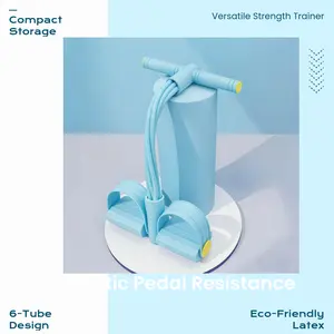 Multi-functional Pedal Resistance Band Trainer – Portable Foot Pedal Fitness Equipment for Home Gym Full Body Workout, Abdominal Training, Sit-ups, Yoga，Rehabilitation training full-body