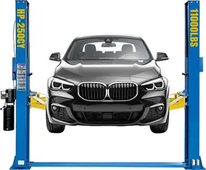 110V Two Post Car Lift 11,000 LBS Heavy Duty Floor Plate 2 Posts Auto Hoist Truck Lift for Garage w/ 36 Months Parts Replacement