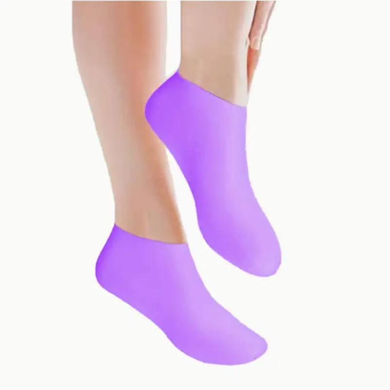 1 Pair Silicone Foot Socks, Soft Elastic Design, Comfort Wear for Daily Foot Care, Spa Pedicure Socks