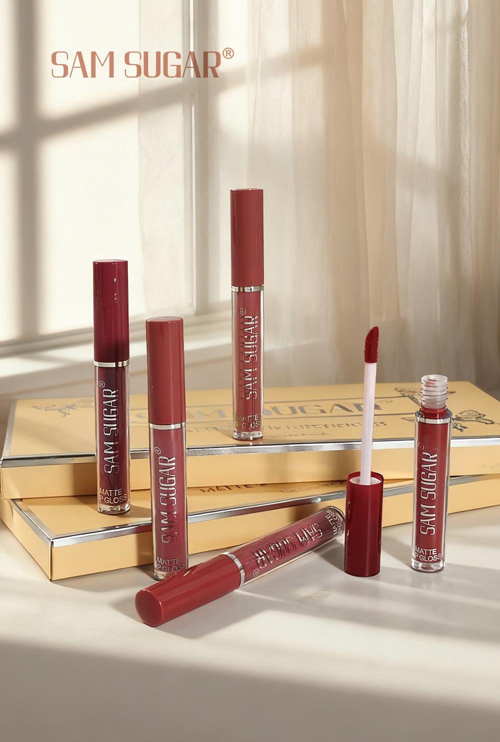 12 Shades Glow Finish Liquid Lipstick Set, Nude Wine Red Pink Dark Color Hydrating Lip Gloss Lip Makeup Kit for Women, Long-Lasting, Not Greasy, Lightweight, 1 fl oz, SET E